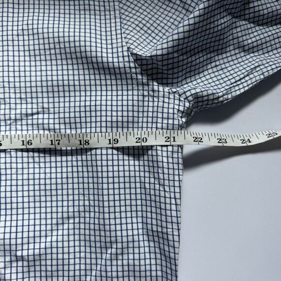 Parc81 Slim Fit Blue/White Plaid Button Down Size 16 - Picture 3 of 5